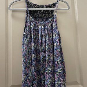 XXI-Abstract Floral Flowy Tank-Top